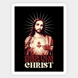 Christmas Begins With Christ Magnet